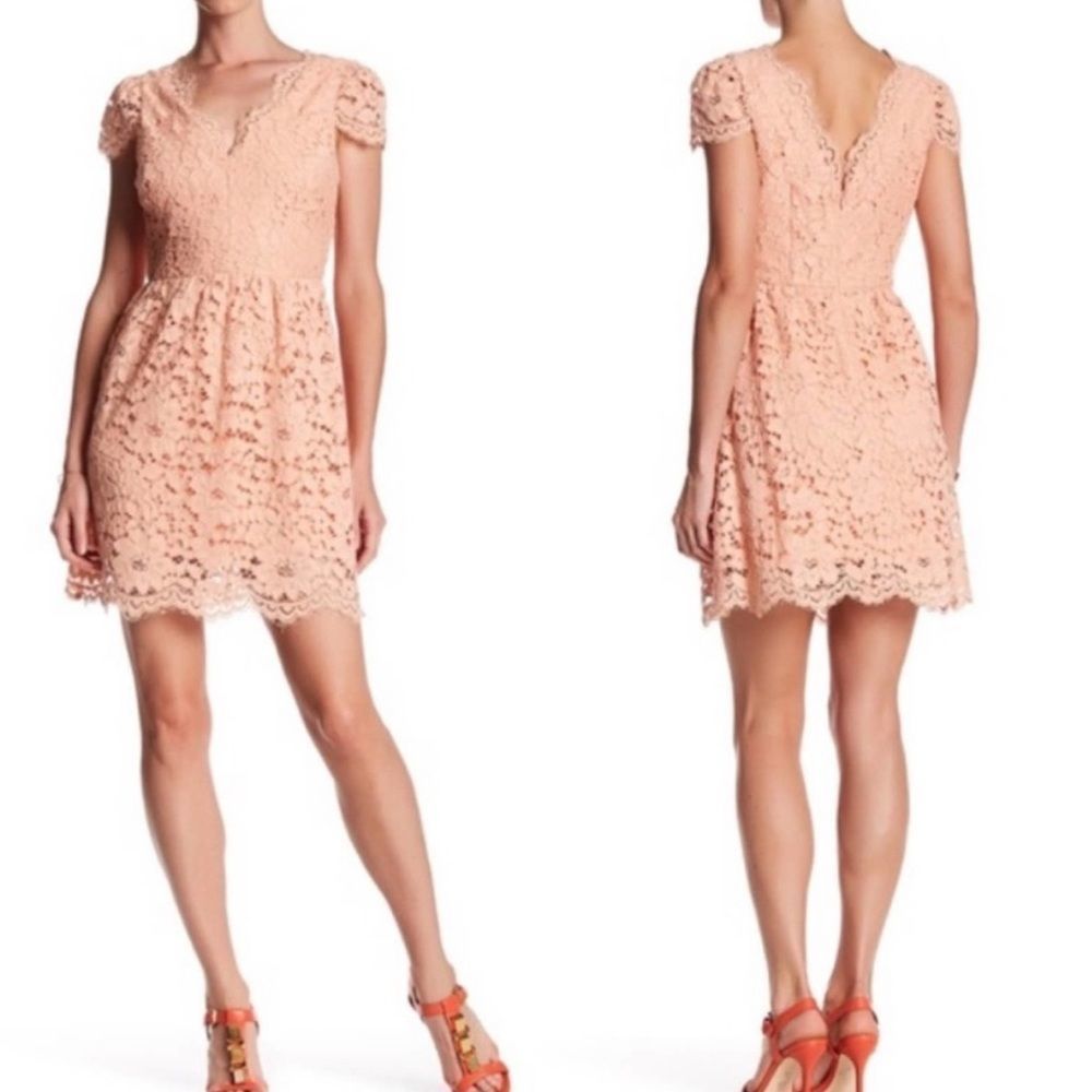 ERIN by Erin Fetherston Pink Flutter Sleeve Mini Dress